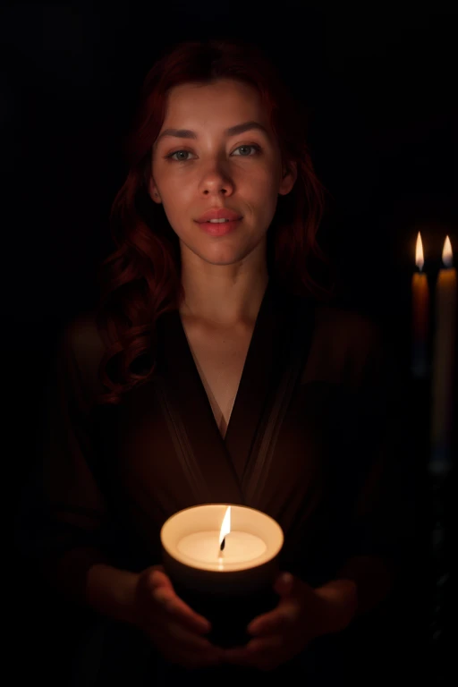 DEN_elua_sg,
(in a dark room in (pitch black:1.2) amongst a (candle light vigil:1.2), (candles:1.1), (candle light:1.1), (pitch black room:1.2), (darkness:1.1), wearing a (sheer robe:1.1), robe, sheer, (lots of candles:1.2):1.2),
bokeh, f1.4, 40mm, photorealistic, raw, 8k, textured skin, skin pores, intricate details  <lora:epi_noiseoffset2:1>, epiCRealism  <lora:ClothingAdjuster3:-1>