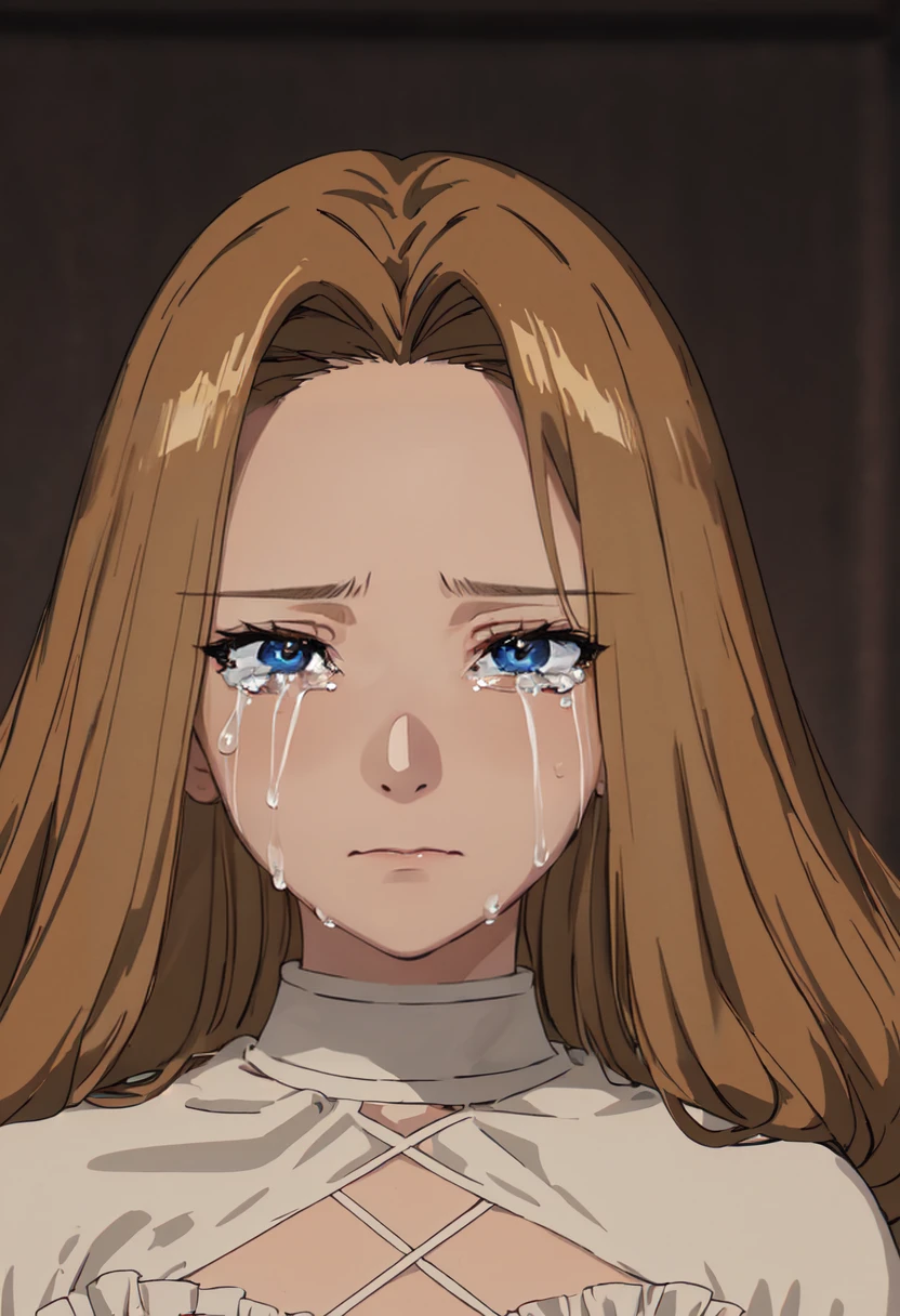 best quality, masterpiece, highres, solo, (methode_sousounofrieren:1.10), crying, sobbing, tears, portrait, looking at viewer, anime_style, 29 <lora:methode_sousounofrieren:0.80>