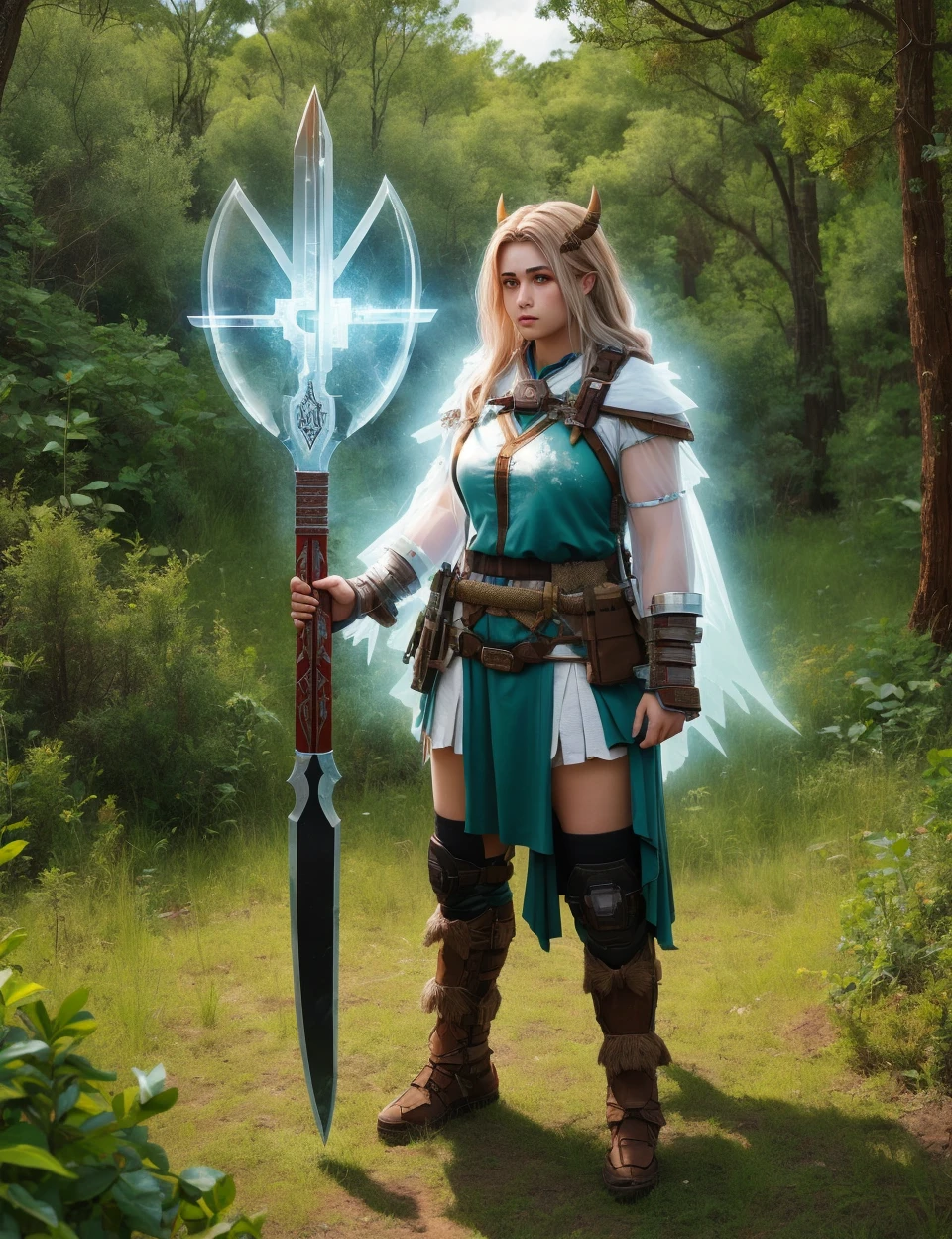 donm3x71nc710n transparent fading, female ogre kingdoms irongut, healer, tactical tomahawk, <lora:DonM3x71nc710n:0.8>