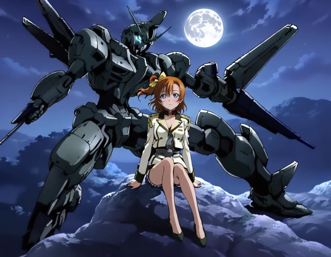 1girl,solo,
kousaka honoka, love live!,
blue eyes,
<lora:seededXL1:0.7>,seeded,mecha, moon,night,
military uniform,
sitting,full body,
masterpiece, best quality, ultra detailed, highres,4k,(ultra-detailed:1.4) (illustration:0.5), (ray tracing,:0.8),(anime colored:0.7),(ai-generated:0.2),(anime screencap:1.2),