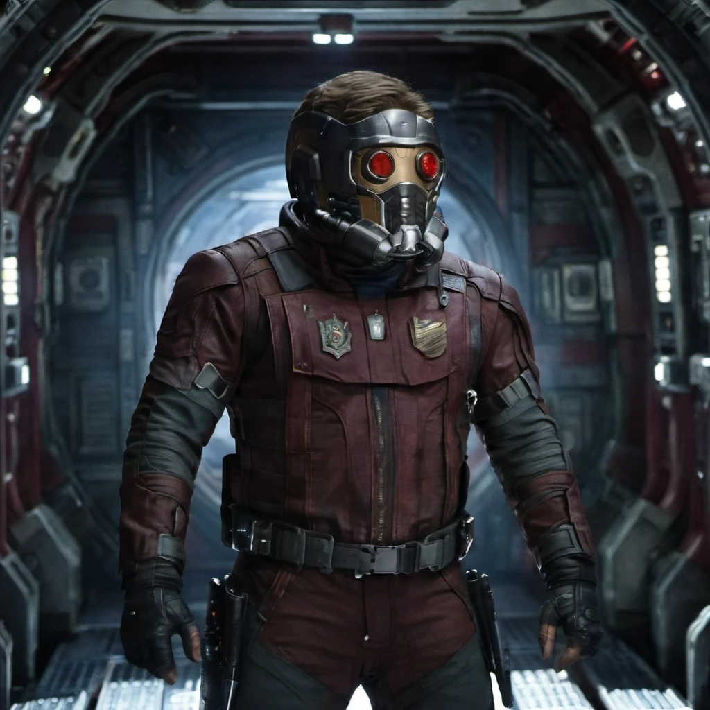 a man, full body with a mask in space <lora:Starlord1024:0.8>