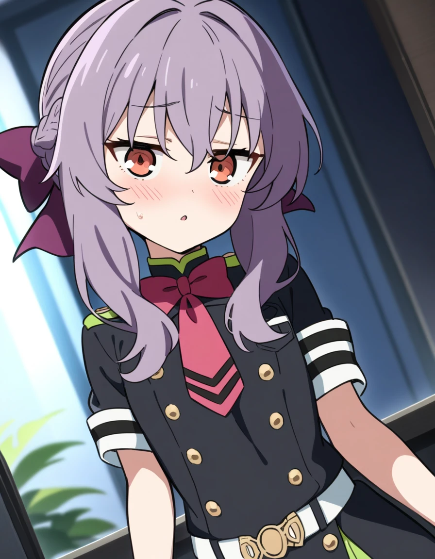 1girl, hiiragi shinoa, owari no seraph, half body, blush, tsundere, looking at viewer, dutch angle,
masterpiece, best quality, very aesthetic, absurdres,