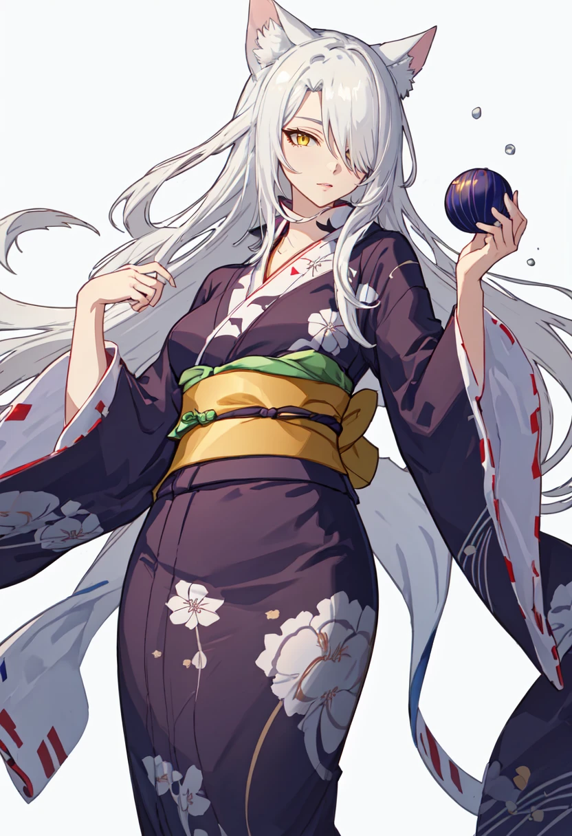 best quality, masterpiece, highres, solo, (santalla_arknights:1.10), (yukata:1.30), (kimono:1.15), 15 <lora:santalla_arknights:0.80>