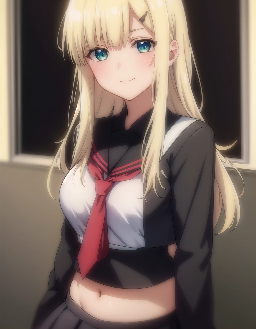 irina jelavic, long hair, choker, blush, lipstick,,jewelry, earrings, Hot girl, baddie, bad attitude, mean girl, crazy, smoking, sensual, attractive, masterpiece, best quality, highly detailed, a anime girls in sailor uniforms with a gun posing for a picture,
evil smile, smile, open mouth,black_serafuku, ecchi anime style, anime girls , (nsfw) not safe for work,
ecchi style, ecchi, shipgirls, digital anime art!!, high school girls, holding a gun, hold a gun, anime style 4
k, micro skirt, exposed belly, exposed navel, exposed midriff, holding pistol,underboob,
exposed lower belly,school, classroom