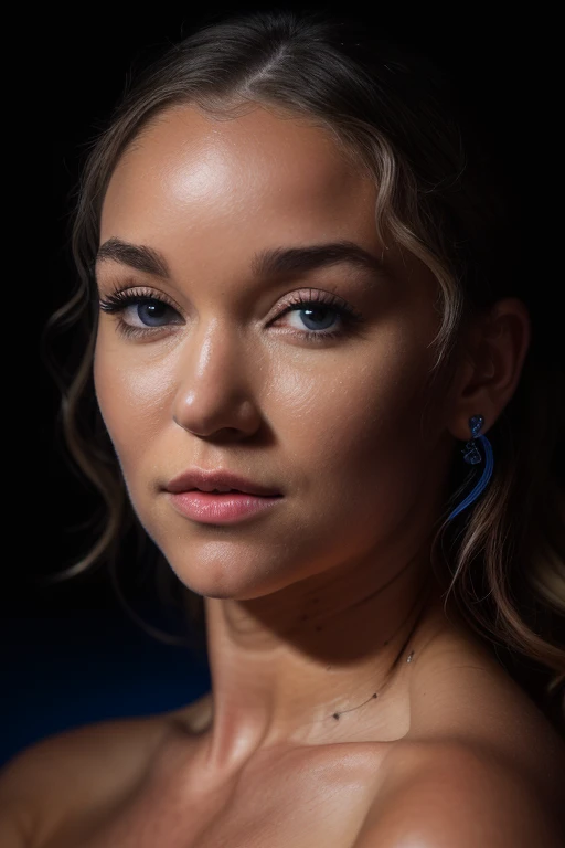 DEN_woodbabi_OF,
(headshot:1.2) portrait on a (plain dark background:1.2), (headshot:1.2), (face focus:1.1), intricate (beautiful eyes:1.2), (wide open eyes:1.1), Big eyes, clean photo, lighting from behind, (Red lighting from the left:1.3), (Blue lighting from the right:1.3),
bokeh, f1.4, 40mm, photorealistic, raw, 8k, textured skin, skin pores, intricate details <lora:epi_noiseoffset2:1>, epiCRealism