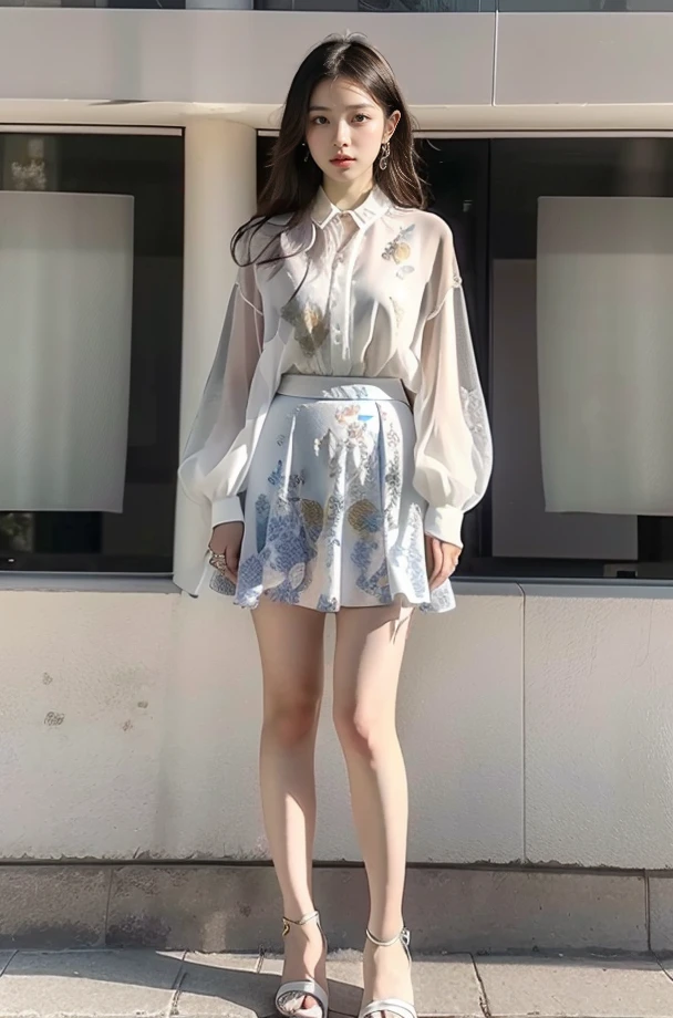 (full_body:1.3),stand,xinzhongshi,transparent shirt,(patterned clothes:1.3),<lora:1.5_perfect hands:0.8>,<lora:chinese-girl:0.7>,<lora:è
¿-000001:0.5>,the perfect hand,<lora:perfect hands:0.8>,arm,v_legs,<lora:xinzhongshi2.1:0.9>,white shirt,medium_skirt,skirt,standing,audience oriented,generous,(semi-perspective skirt:1.3),a patterned skirt,embroidery,milk white skirt,xinzhongshi2.1,high quality,highres,super clear,16k,hud,in the outdoor,realive,realistic,realistic,perspective skirt,æ¼è²,, best quality, masterpiece, (photorealistic:1),ultra high res,highres,, illustration. media, delicate,8k wallpaper,soft light,official art, (realistic:1.2),1girl,