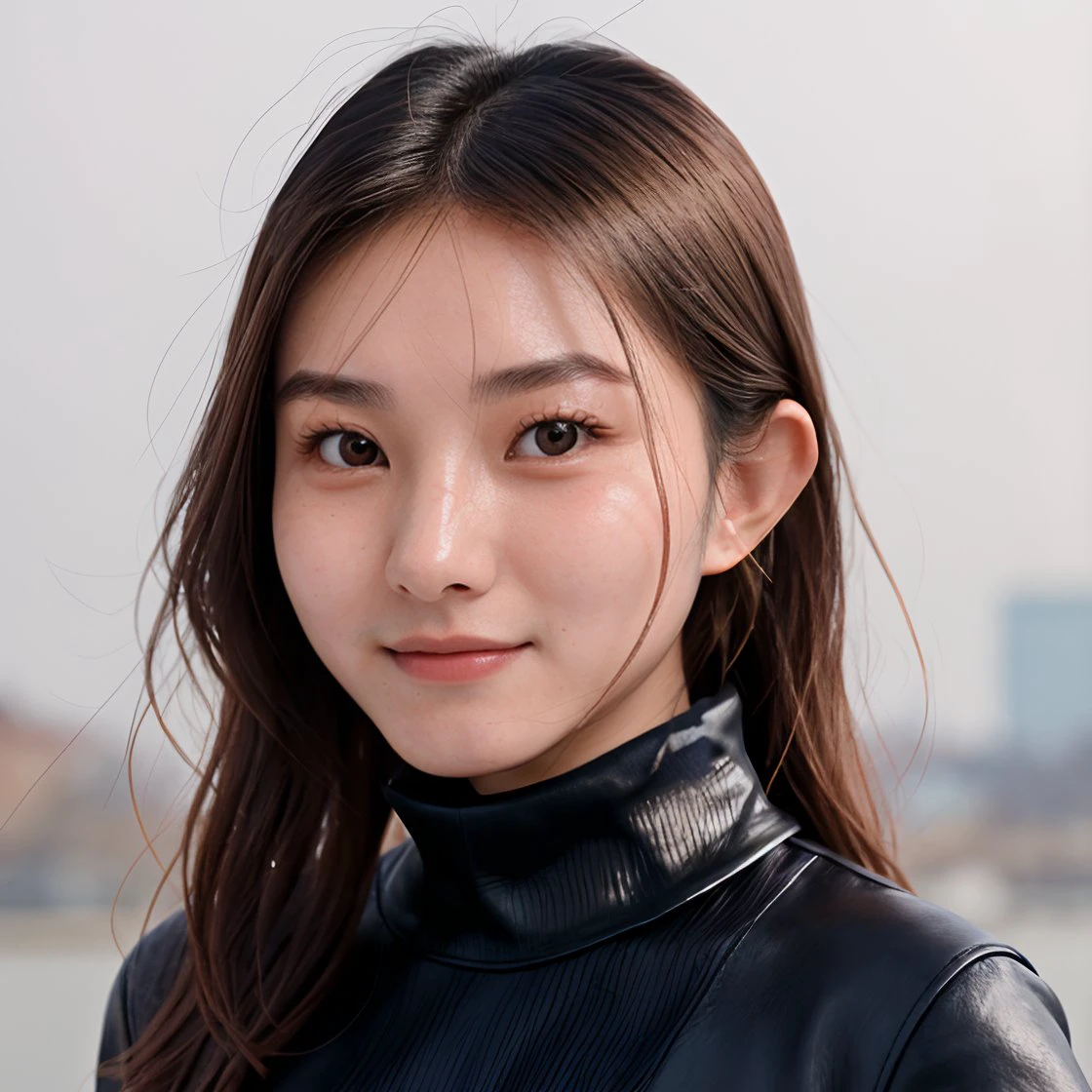 <lora:Maria_Zhang:1> maria_zhang, close up, face
<lora:Leather_Turtle_Sweater_Skirt_By_Stable_Yogi:0.8>  leather turtleneck sweater, micro skirt