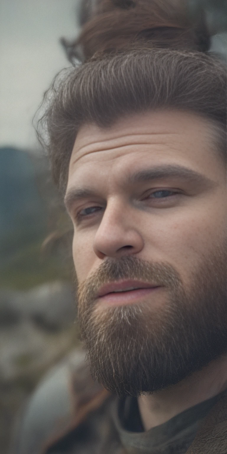 WakeWilder <lora:WakeWilderSDXL1.2:1.1>
(masterpiece, best quality, highres:1.2), (photorealistic:1.2), (film grain:1.3), (morbid light:1.2), (dynamic angle), raw photo, a portrait of a fierce Viking man, embodying bravery and resilience in a rugged landscape, , (sharp), exposure blend, bokeh, dim light, (hdr:1.4), high contrast, (muted colors, dim colors, soothing tones:1.3), morbid