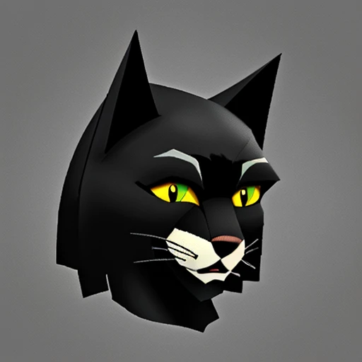 sqpaint,1boy, black cat, cat boy, furry, solo, portrait,<lora:sqpaintchillV1.2:1>,
