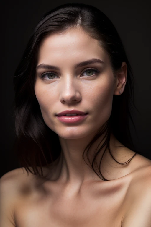 DEN_jennifer_M,
(headshot:1.2) portrait on a (plain dark grey background:1.2), (headshot:1.2), (face focus:1.1), (soft focus:1.2), low lighting, (out of focus:1.2),
bokeh, f1.4, 40mm, photorealistic, raw, 8k, textured skin, skin pores, intricate details <lora:epi_noiseoffset2:1>, epiCRealism <lora:ClothingAdjuster3:-1.2>