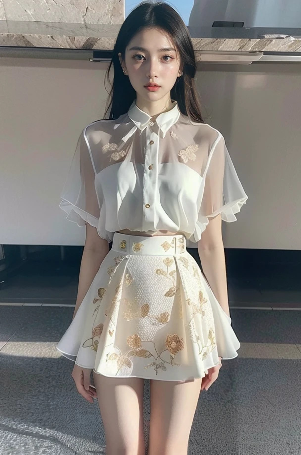 (full_body:1.3),stand,xinzhongshi,transparent shirt,(patterned clothes:1.3),<lora:1.5_perfect hands:0.8>,<lora:chinese-girl:0.7>,<lora:è
¿-000001:0.5>,the perfect hand,<lora:perfect hands:0.8>,arm,v_legs,white shirt,medium_skirt,skirt,standing,audience oriented,generous,(semi-perspective skirt:1.3),a patterned skirt,embroidery,milk white skirt,xinzhongshi3,high quality,highres,super clear,16k,hud,in the outdoor,realive,realistic,realistic,perspective skirt,color matching,<lora:xinzhongshi3:0.7>,, best quality, masterpiece, (photorealistic:1),ultra high res,highres,, illustration. media, delicate,8k wallpaper,soft light,official art, (realistic:1.2),1girl,