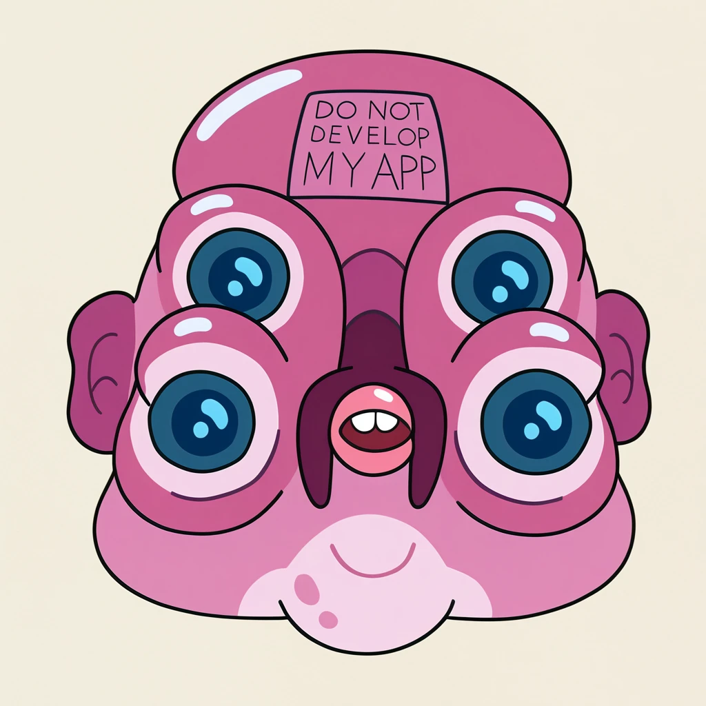 (western animation, cartoon :1.0), head of Glootie alien, head only, on white background, as logo
<lora:Glootie_AnimagineXL_V30_v2:1>