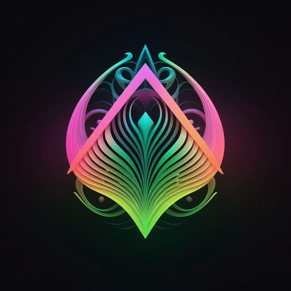 artlg, logo of a colorful illustration, 4k, uhd   masterpiece, Artpprct, in the style of monotyping, modern and minimal, mossbeast, spellcaster, druid, spirit wind air elemental Motion photography, hyperrealism, Minimal, modern, logo, vantablack, pearl, neon pink, neon green, ink, charcoal, watercolor, geometric abstract, illusionism, futurism, artistic, spiritual, irridescent, harmonious, masTerpiece, transcendent, CELL SHADED, UNREAL ENGINE 5, VOLUMETRIC LIGHTING