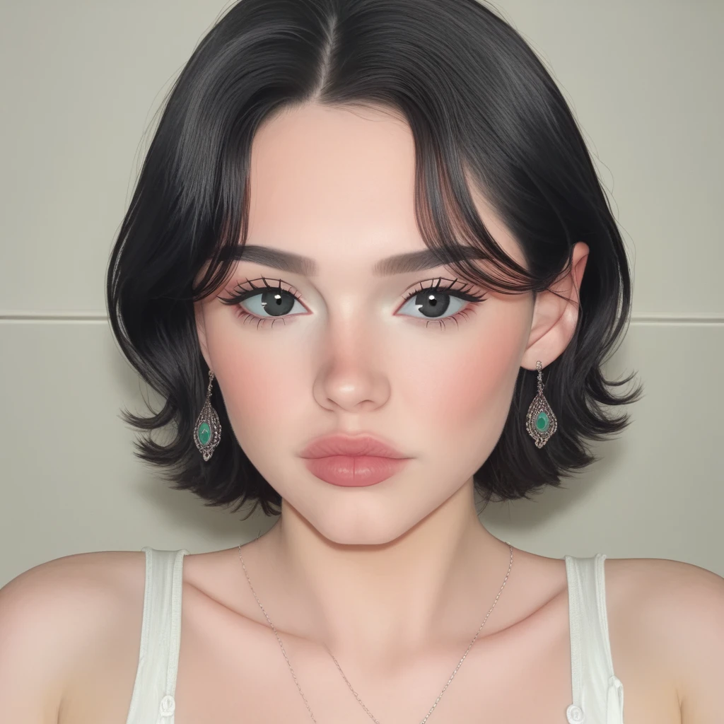 Face of a girl with beautiful eyes and black hair, pale,grmckenna, <lora:grmckenna_ponyxl_autism_xl_1_standard_grmckenna-000075:1>