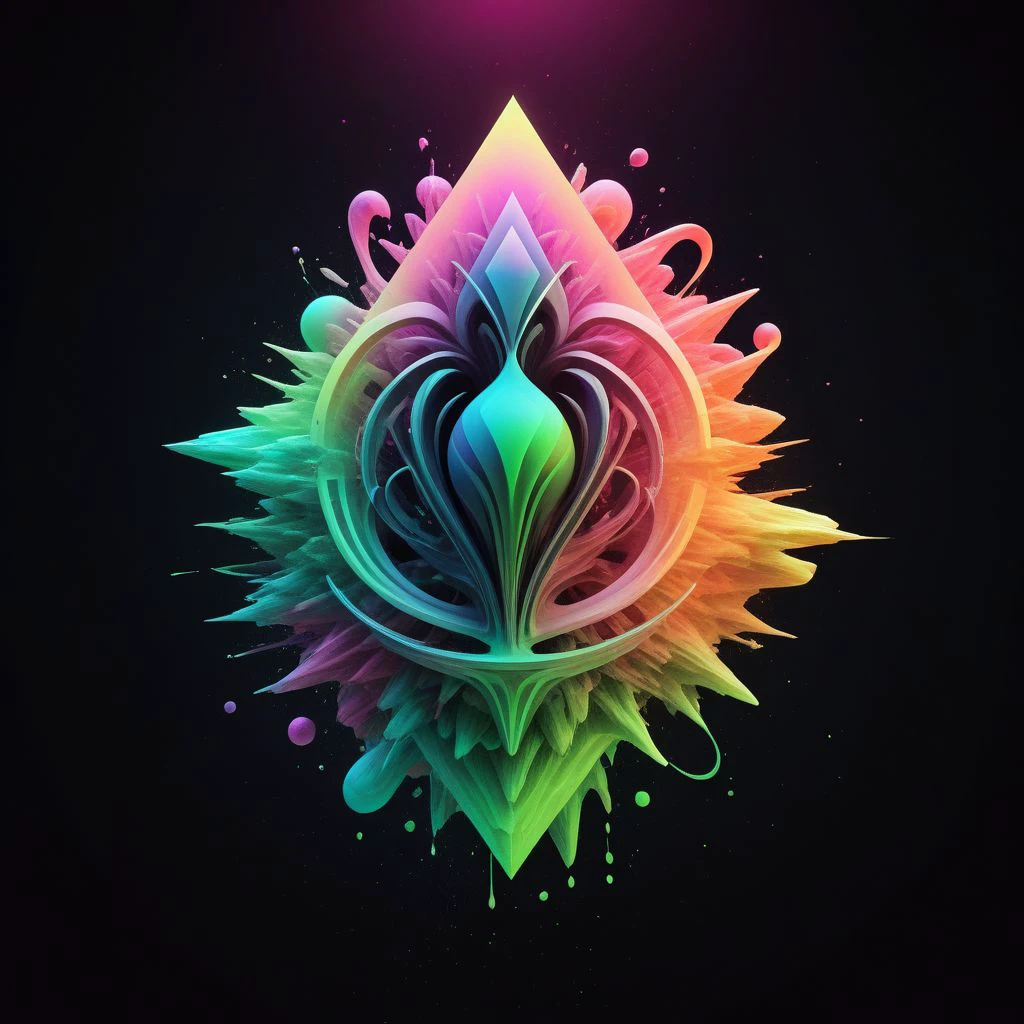 artlg, logo of a colorful illustration, 4k, uhd masterpiece, Artpprct, in the style of monotyping, modern and minimal, mossbeast, spellcaster, druid, spirit wind air elemental Motion photography, hyperrealism, Minimal, modern, logo, vantablack, pearl, neon pink, neon green, ink, charcoal, watercolor, geometric abstract, illusionism, futurism, artistic, spiritual, irridescent, harmonious, masTerpiece, transcendent, CELL SHADED, UNREAL ENGINE 5, VOLUMETRIC LIGHTING