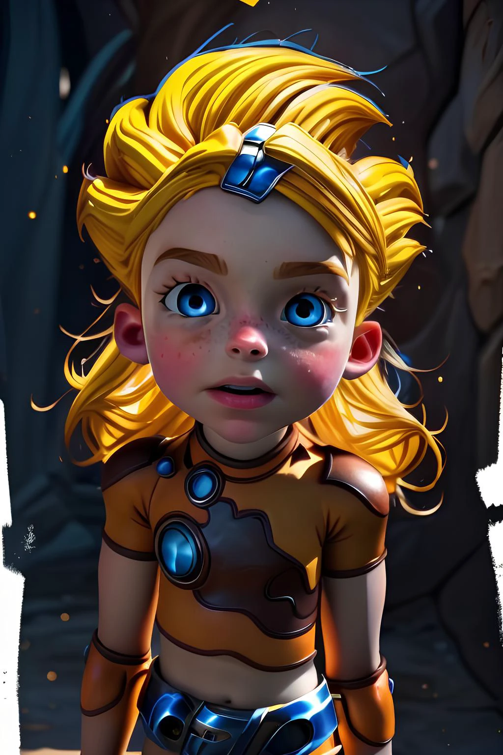 Alisa, ((full back body shot)), Influencers Deluxe_Lava_Cake,, , dynamic poses, (super detailed, realistic lighting),blue eye, sweet face,((A cinematic shot ))full body, magic realism,Detailed 8k,Illustration, realistic (child), Ultra details++ , add more details