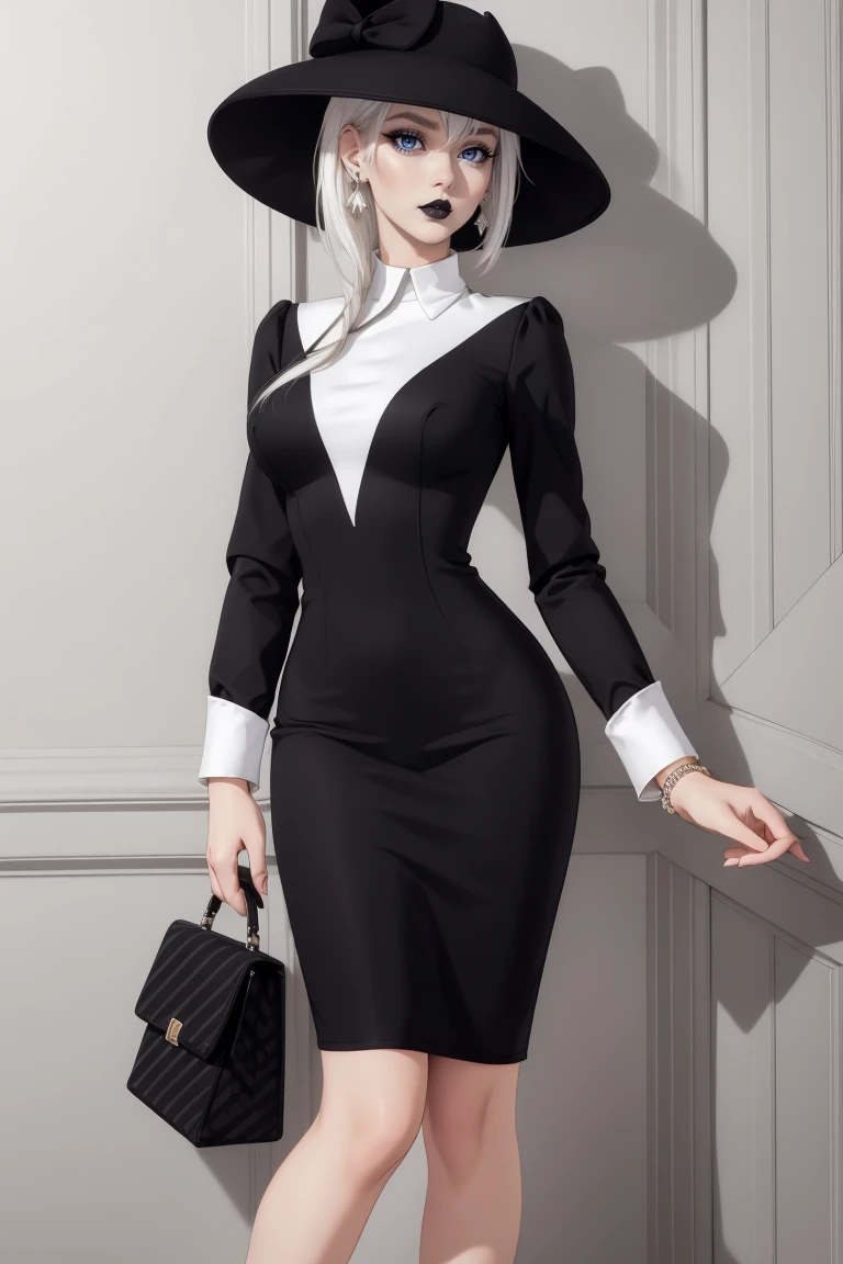 Monochrome Color Block Pencil Dress v1.0