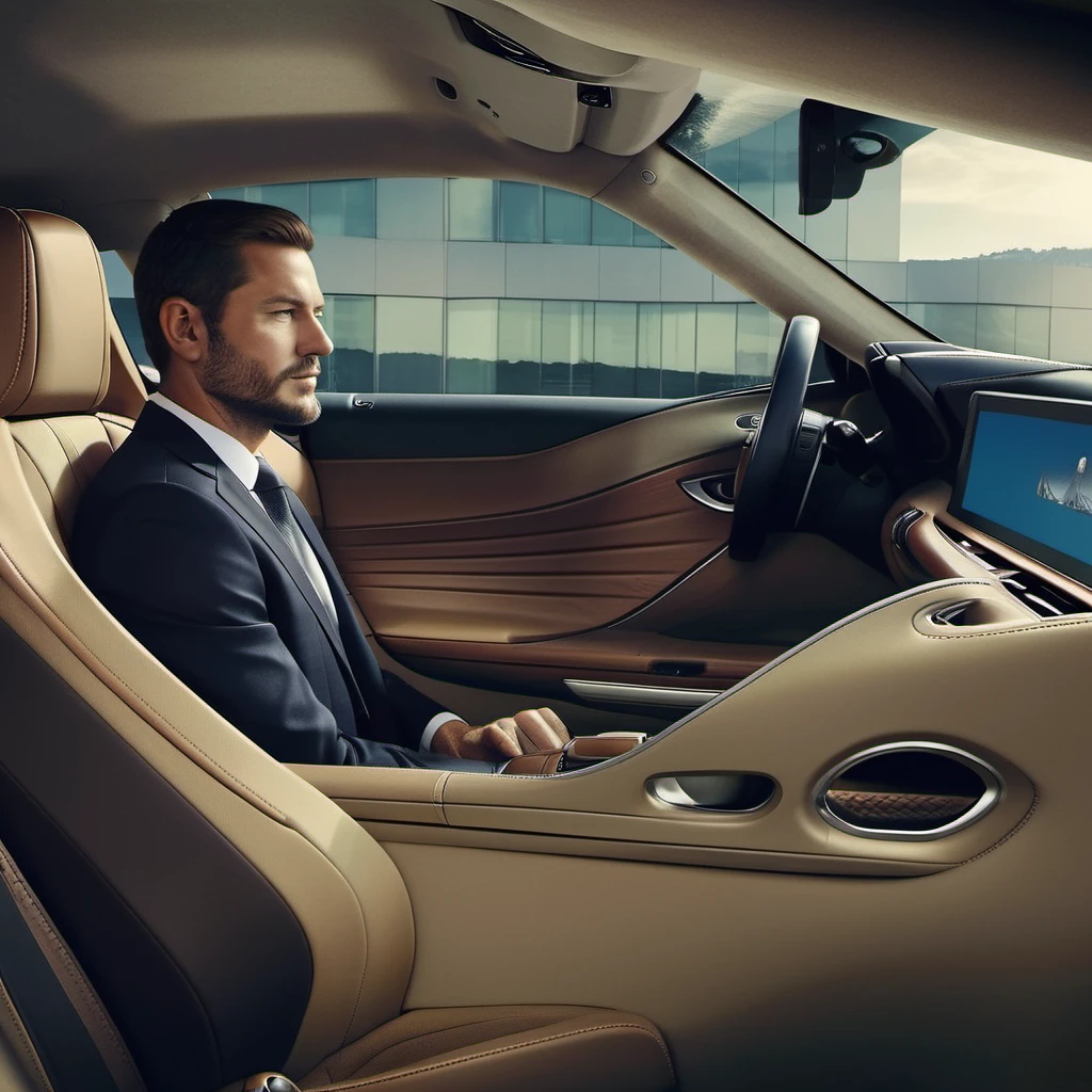 realistic photo of a man driving a a lexuslc car <lora:LexusLC_SDXL_v1:1>