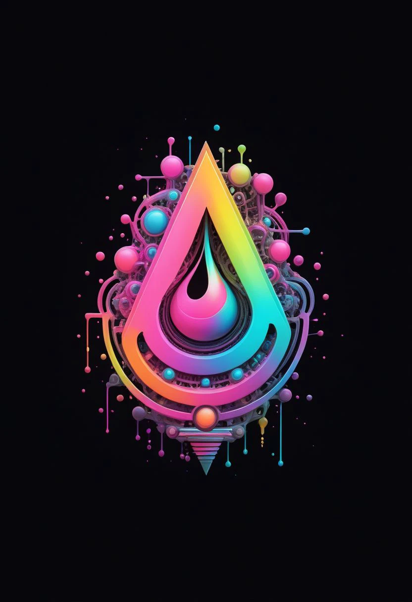 artlg, logo of a colorful illustration, 4k, uhd   masterpiece, "Intrasect" rebranding, logo, minimal, vantablack, pearl, lime, neon pink, liquid graphite, fineliner, marker, watercolor, pastel, exploring the convergence of ai with art, creativity, music, math, science, allowing ai to stitch new fields from old domains