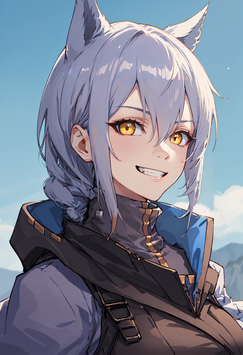 best quality, masterpiece, highres, solo, (provence_arknights:1.10), evil grin, evil smile, grin, portrait, looking at viewer, 31 <lora:provence_arknights:0.80>