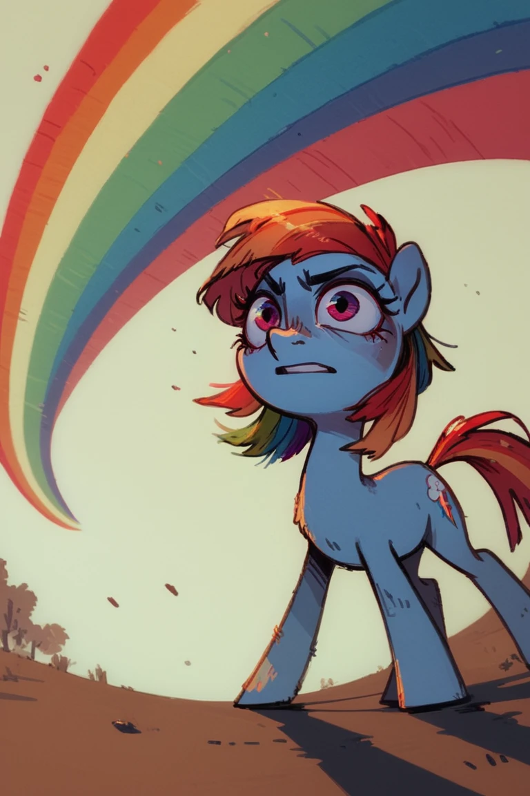 score_9, score_8_up, score_7_up, solo, pony, dynamic angle <lora:smr03_pony-5:1.0> smr03, pointy nose, rainbow