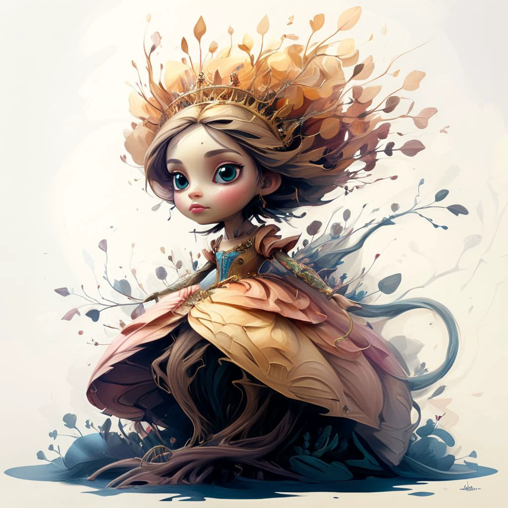 arttrsktch, illustration, artplplnt, princess, masterpiece, best quality, absurd resolution, arttrdrm