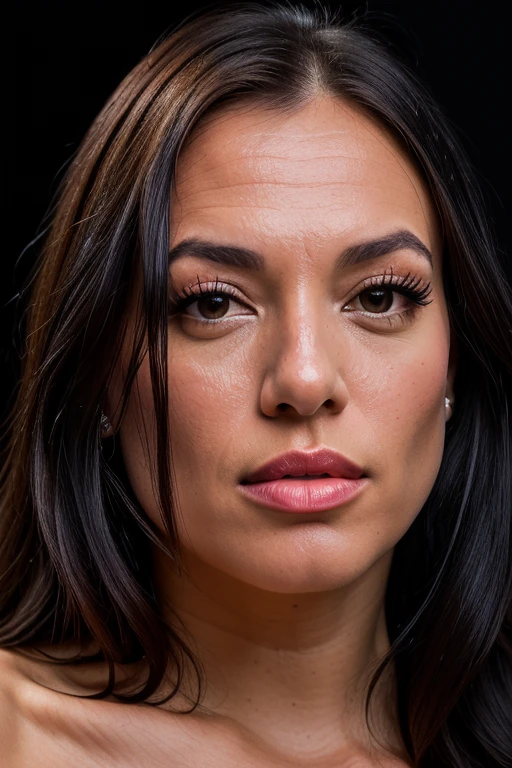 DEN_mona_azar,
((headshot:1.2) portrait on a (plain black background:1.2), (headshot:1.2), (face focus:1.1), (facing the camera:1.2), Head in the centre, (eye contact:1.3), (intense stare:1.1), mouth open, (facing straightforward:1.2), (forward facing:1.1), Head, face, Head focus, Head tilted down, looking slightly up at the camera:1.1),
bokeh, f1.4, 40mm, photorealistic, raw, 8k, textured skin, skin pores, intricate details <lora:epi_noiseoffset2:1>, epiCRealism