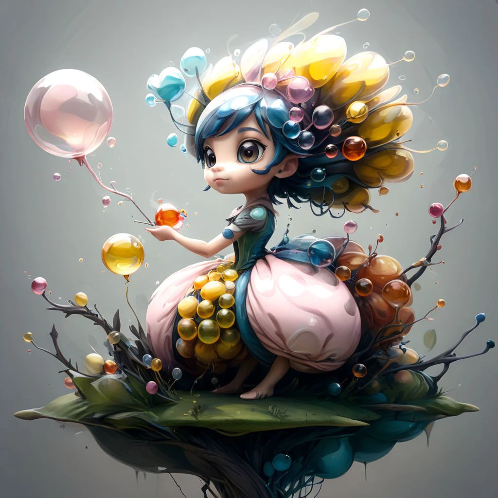 arttrsktch, illustration, artplplnt, princess, masterpiece, best quality, absurd resolution, arttrdrm, bubbles, pokemon, mum