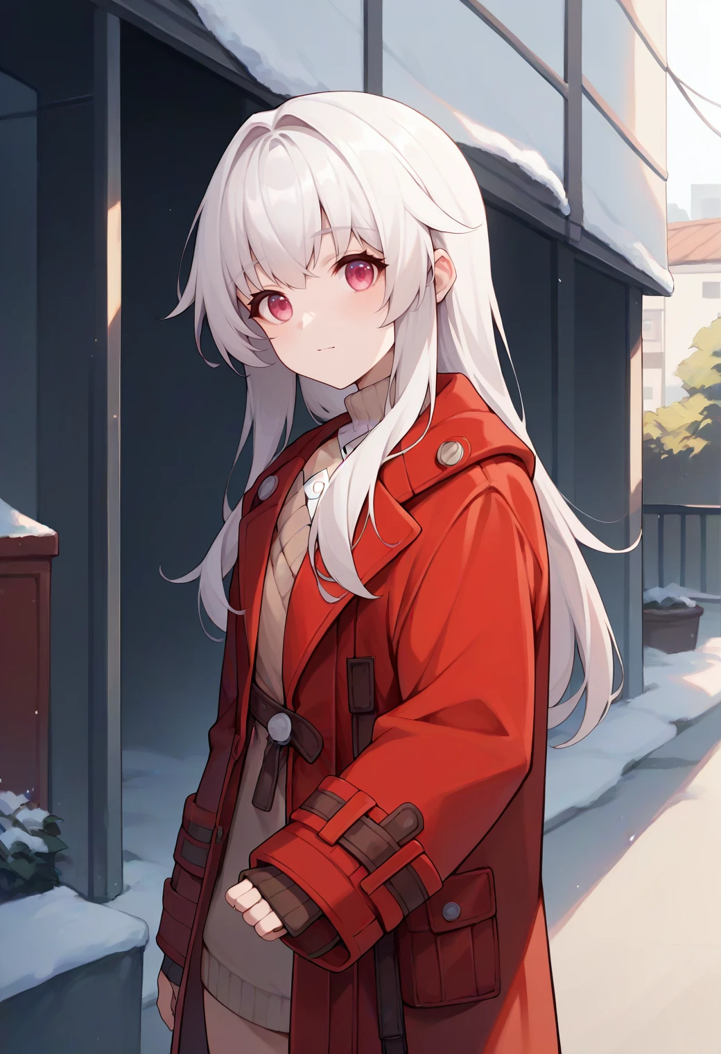 score_9,score_8_up,score_7_up,score_6_up,score_5_up,score_4_up,
1girl, clara \(honkai: star rail\), flat chest, long hair, red coat, sweater, fur trim, 
outdoors, cowboy shot, solo, looking at viewer, straight-on,
<lora:claraponyxl:1>