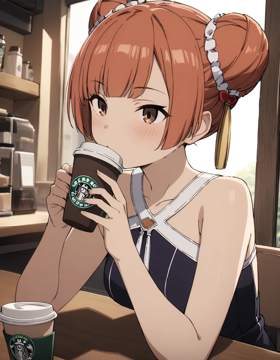 girl. laufen <lora:laufen_sdxl_v1.0:1>cafe, drinking coffee, starbucks, 
masterpiece, best quality, very aesthetic