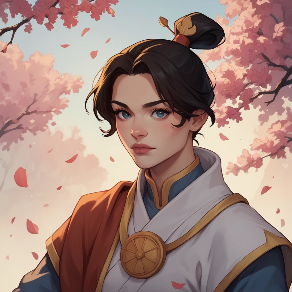score_9, score_8_up, score_7_up, score_6_up,source_anime,ATLA style, anime 2d, a beautiful kyoshi warrior from avatar the last airbender, grmckenna, <lora:grmckenna_ponyxl_autism_xl_1_standard_grmckenna-000075:1>