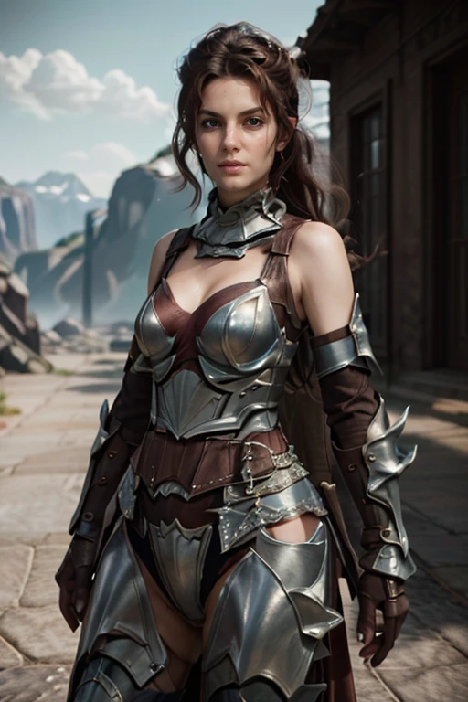 Kiera Knightley, brut, belle femme, ((portrait)), ((detailed face, colorful rainbow hair:1.2)), ((detailed facial feature, detailed skin, peau propre, parted lips), (corps parfaitement proportionné, seins moyens, clivage), (portant une élégante armure dorée, full armor: 1.5)), armure d'or avec beaucoup de détails, (high detailed castle: 1.3), (Realistic photo, Best quality, detailed), (Fond d'écran 8K), (Cinematic lighting, Dramatic lighting) (Sharpness, Complexe)