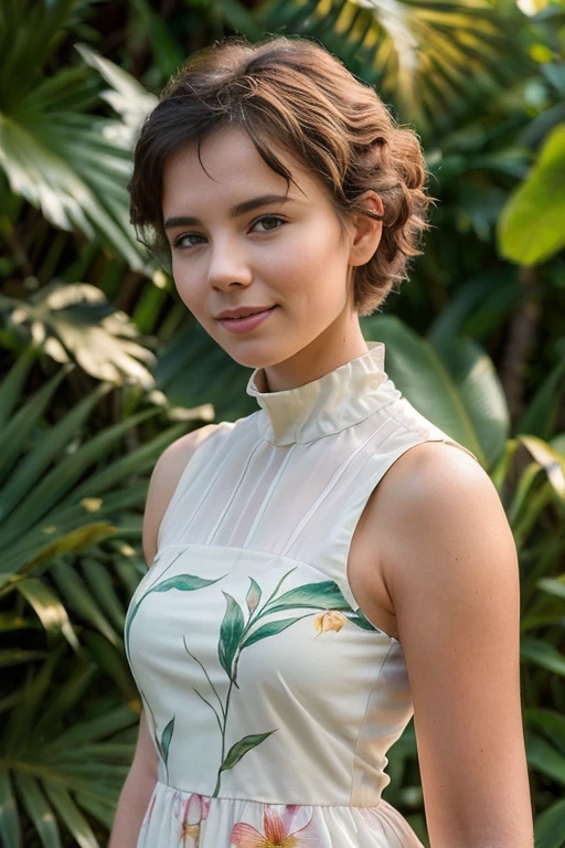 CorC0lTTXV2G,
a beautiful woman posing for masterpiece photo in a long pink-colored high neck dress, sitting on a bench in a tropical setting with palm trees in the background, (high neck dress:1.2), (pixie cut:1.2),
(professional photo shooting), (high buget photo), (extremely detailed skin), (flawless skin), (model pose), (highly detailed facial features),
(perfect color grading), (High-quality textures and materials), (perfect setup and environments:1.9), (accurate light and shadow effects), (perfect visual quality),
(natural light), (high quality photography), (intricate details), (8k), (HDR), (sharp focus), (close-up portrait:1.3), (dark atmosphere:1.2),