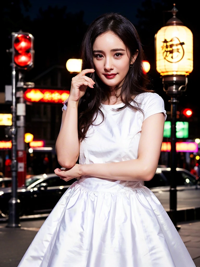 HWGIRL,masterpiece,ultra realistic,32k,extremely detailed CG unity 8k wallpaper, best quality,(spring day ),lady ,necklace ,eardrop, The Blue Lagoon, Iceland, ( DayGlo Layer a cropped blazer over a fitted dress with heels. ) , aqua hair hair high ponytail ,,<lora:Hwgirl_V017:0.9>,