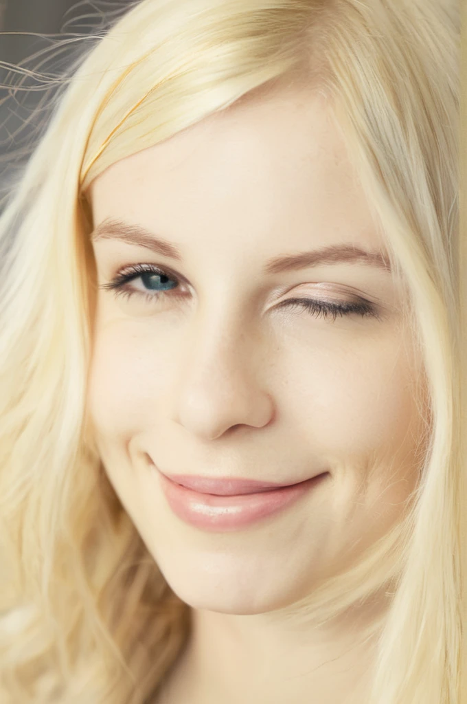 photo of a 20yo woman with blond hair \(winks with one eye at viewer\),
<lora:artmakeup_bit_winks_v53:0.8>