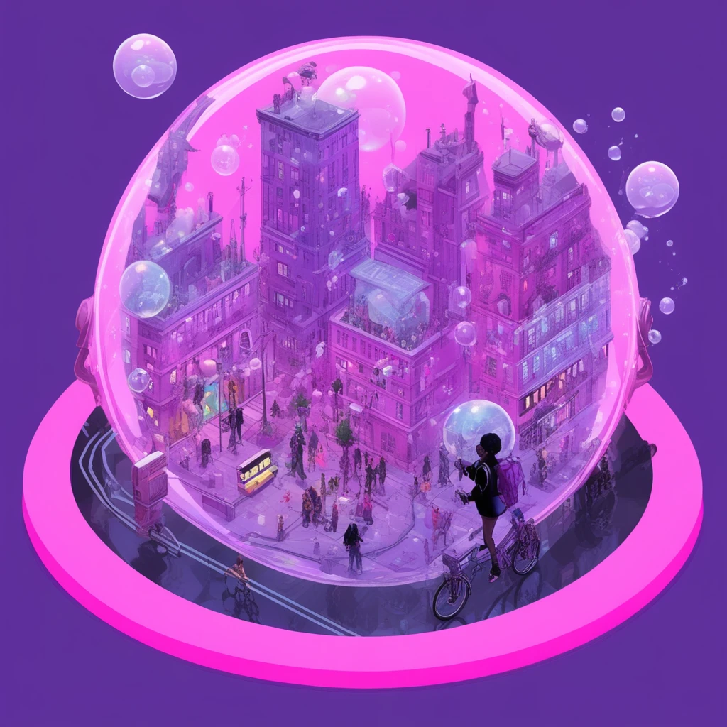 neon isometric, background, bubble, animal, globe, aquarium, cable, still life, train, bicycle, people, cityscape, stairs, reflective floor, cyberpunk, jacket, plant