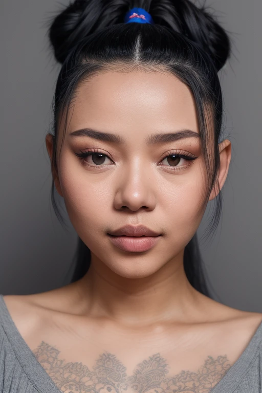 DEN_bella_poarch,
((headshot:1.2) portrait on a (plain grey background:1.2), (headshot:1.2), (face focus:1.1), windswept chaotic hair, soft lighting, low contrast, low saturation:1.2),
bokeh, f1.4, 40mm, photorealistic, raw, 8k, textured skin, skin pores, intricate details <lora:epi_noiseoffset2:1>, epiCRealism