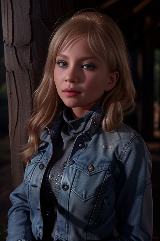 (RAW, analogue, Nikon Z 14mm ultra-wide angle lens, award-winning glamour photograph, ((best quality)), ((masterpiece)), ((realistic)), skin pores, subsurface scattering, radiant light rays, high-res, detailed facial features, high detail, sharp focus, smooth, aesthetic, extremely detailed, (extremely detailed eyes, extremely detailed iris), extremely detailed hair, extremely detailed skin, extremely detailed clothes, octane render, photorealistic, realistic, post-processing, max detail, realistic shadows, roughness, natural skin texture, real life, ultra-realistic, photorealism, photography, 8k UHD, photography, hdr, intricate, elegant, highly detailed, sharp focus, stunning, beautiful, gorgeous), (photorealistic), (realistic), 5u54no1iv3r, full body, blonde hair, blue eyes, (denim jacket:1.3), (black turtleneck sweater:1.1), jeans, lips, outdoors, on a ranch, leaning on a wooden post, looking at viewer, upper body, morning, bright, <lora:Susan_Oliver_PMv1a_Lora:1.3>,