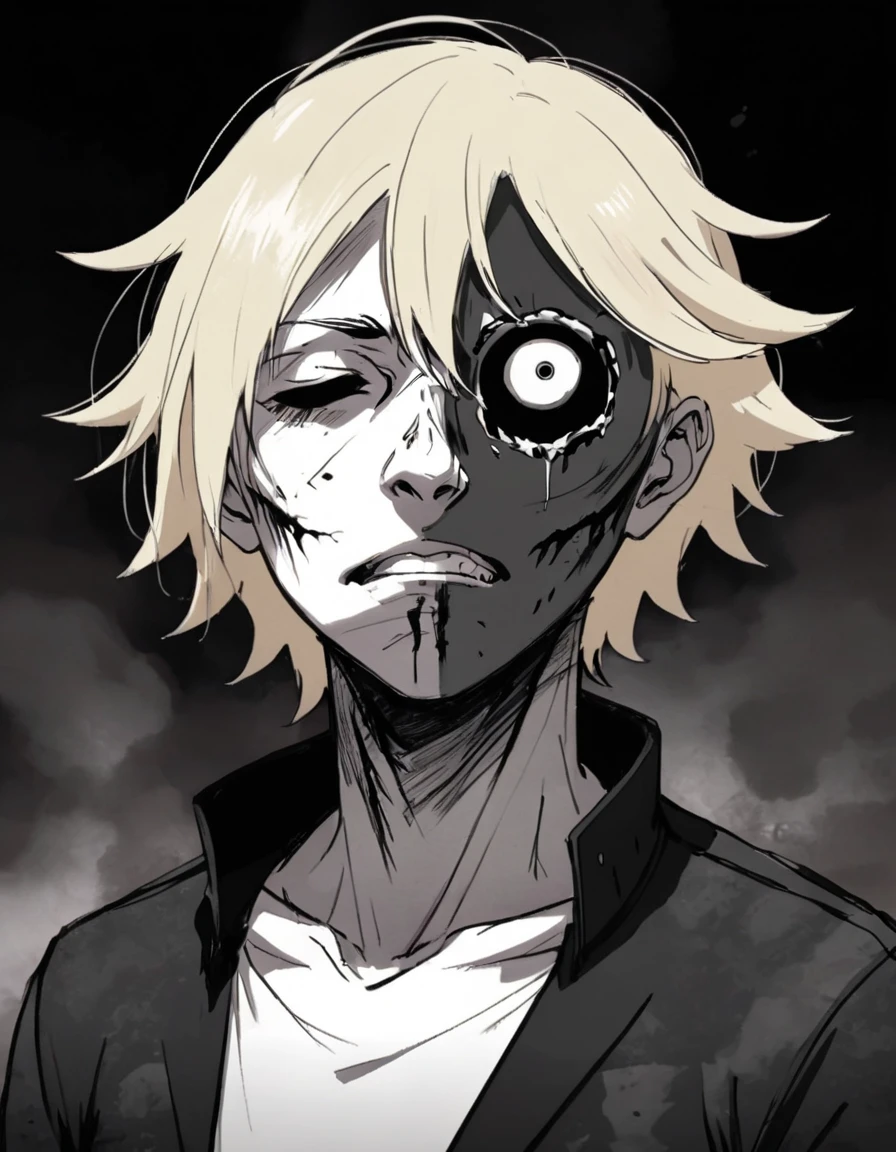 bleeding from an accident without showing your face