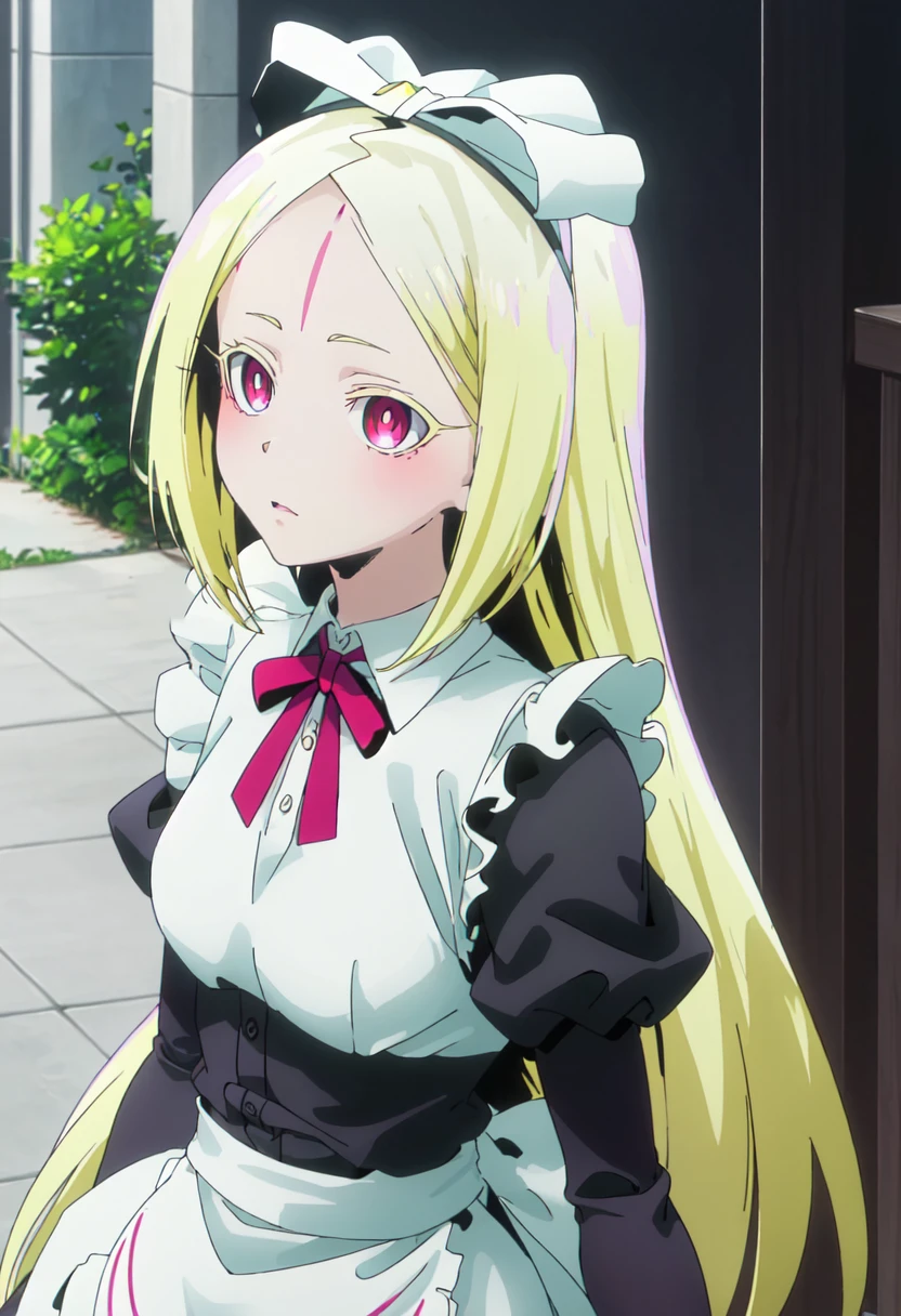 best quality, masterpiece, highres, solo, (korisu_morino_mahoushoujoniakogarete:1.10), (maid:1.40), (long maid dress:1.15), anime_style, 22 <lora:korisu_morino_mahoushoujoniakogarete:0.80>