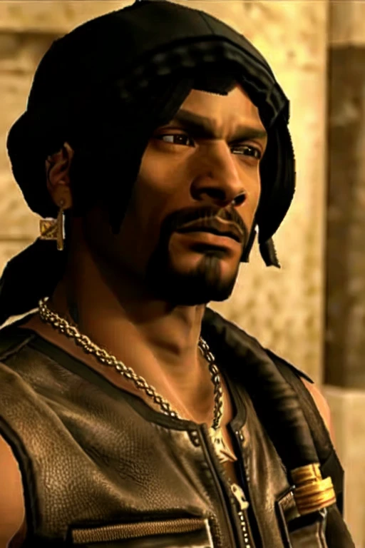 masterpiece, best quality, 1boy, ps2 style, dark skin, rapper, snoop dogg, upperbody, close up  <lora:PS2 Style:0.7>