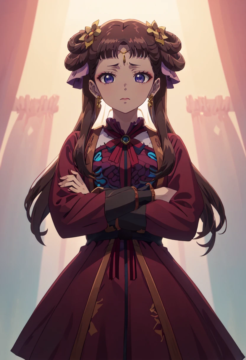 (safe:1.10), best quality, masterpiece, highres, solo, (lishu_theapothecarydiaries:1.10), crossed arms, cowboy shot, looking at viewer, anime_style, 29 <lora:lishu_theapothecarydiaries:0.80>