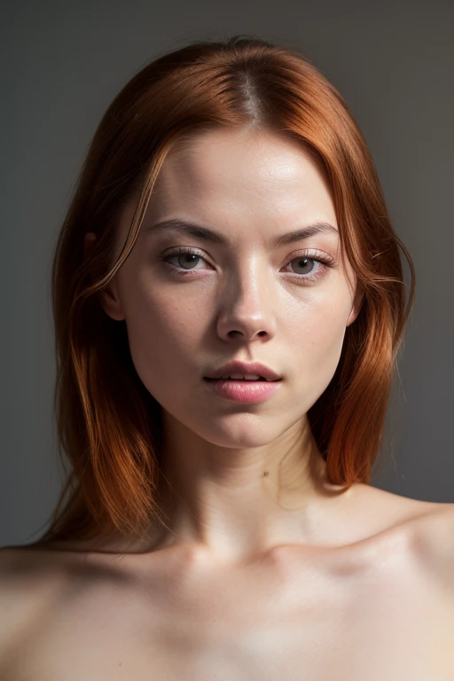 DEN_sophie_la_sage,
(headshot:1.2) portrait on a (plain grey background:1.2), (headshot:1.2), (face focus:1.1), windswept chaotic hair, soft lighting, low contrast, low saturation,
bokeh, f1.4, 40mm, photorealistic, raw, 8k, textured skin, skin pores, intricate details <lora:epi_noiseoffset2:1>, epiCRealism