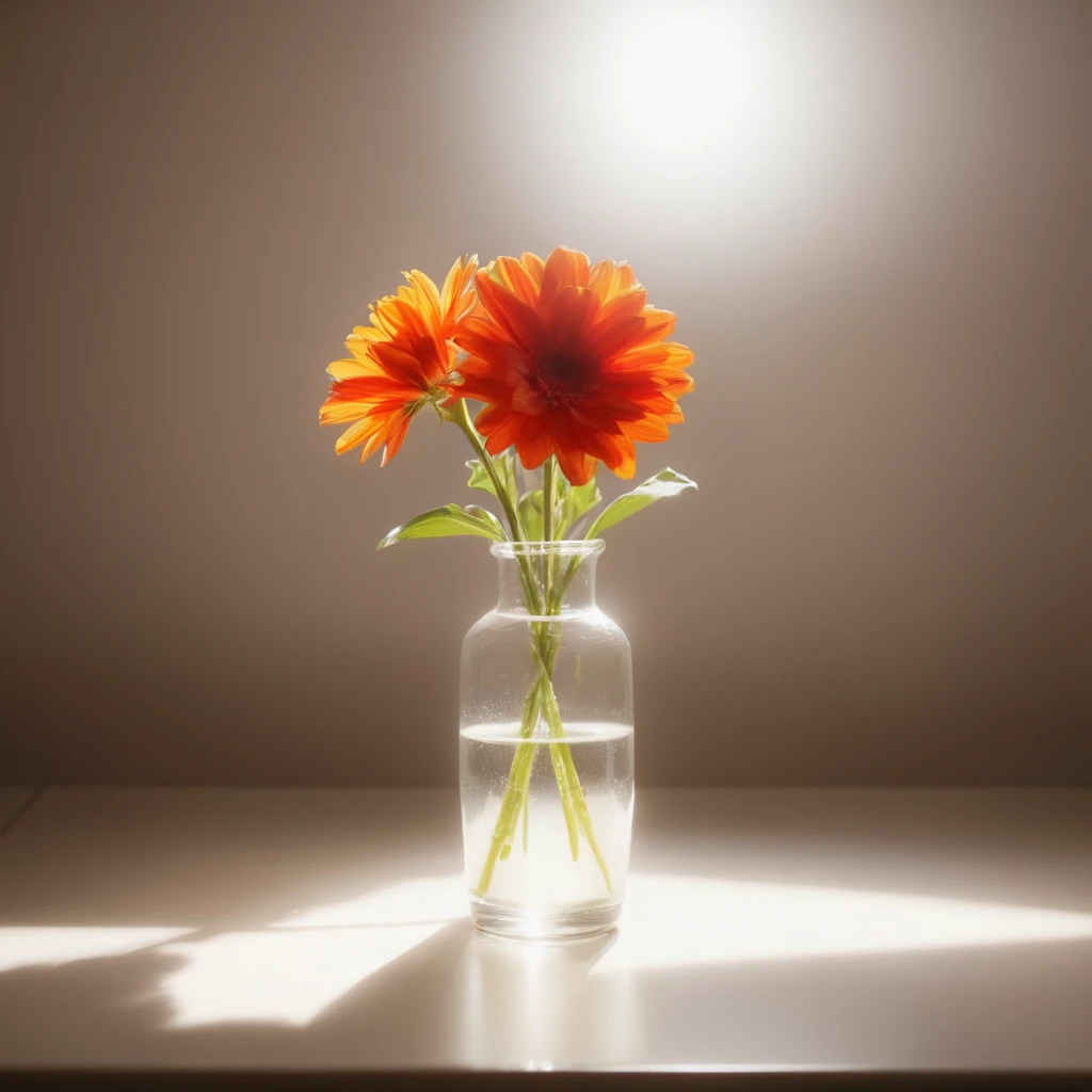 UHD, 4k, ultra detailed, cinematic, a photograph of <lora:diffused light style:0.9>
A Diffused light of a vase with a flower inside of it,flower,blurry,no humans,depth of field,leaf,plant,red flower,scenery,orange flower,still life , realistic, sharp, detailed, classic, 1970's light style, high-key light style, photography, artistic, perfection, diffusion, diffused, soft light, glow, bright, contrast, highlights, halo, glowing ambient light, colorful, cinematic, filmic, high quality photo, diffused light style, epic, beautiful lighting, inpsiring