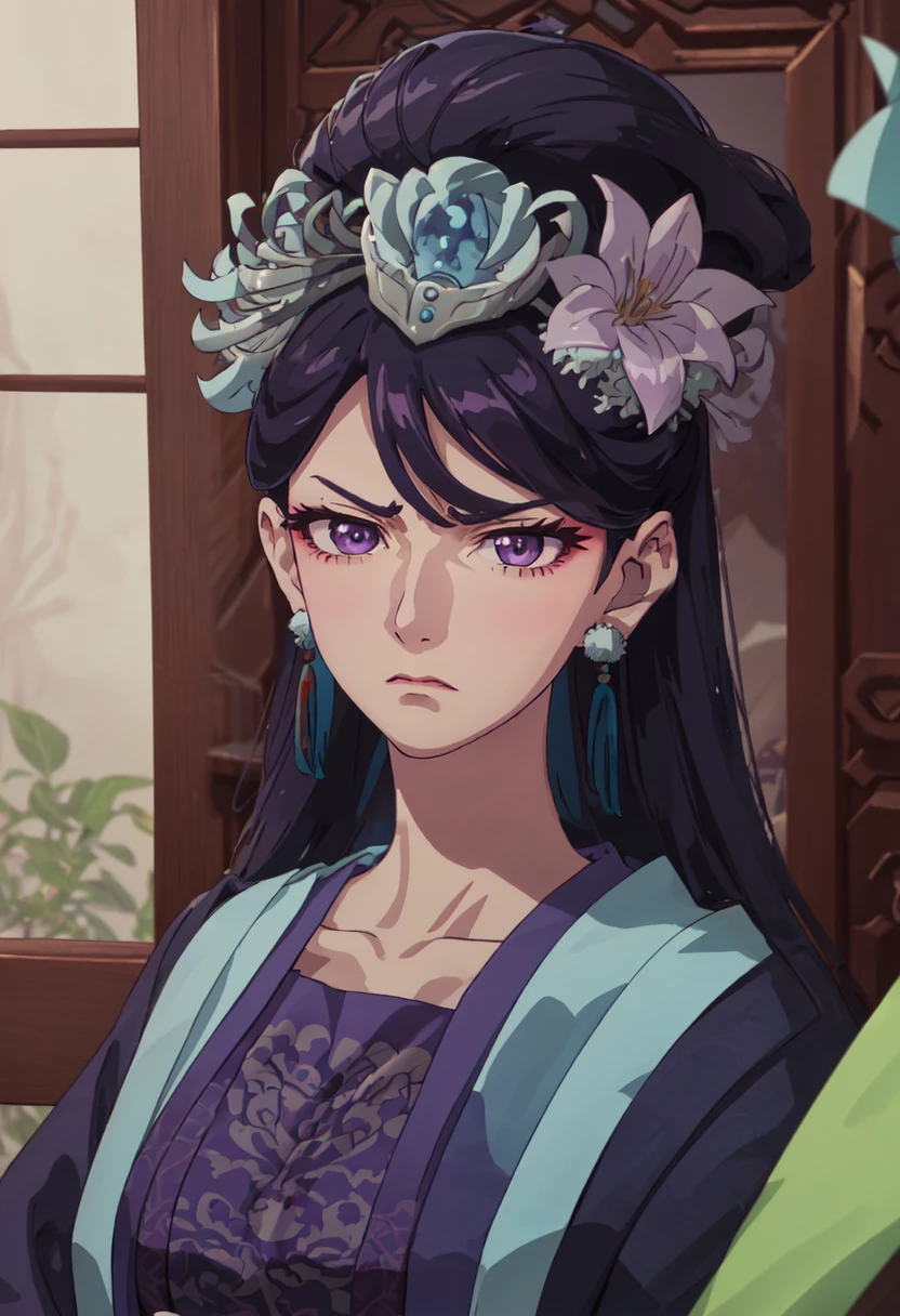 best quality, masterpiece, highres, solo, (lihua_theapothecarydiaries:1.10), angry, annoyed, portrait, looking at viewer, anime_style, 28 <lora:lihua_theapothecarydiaries:0.80>