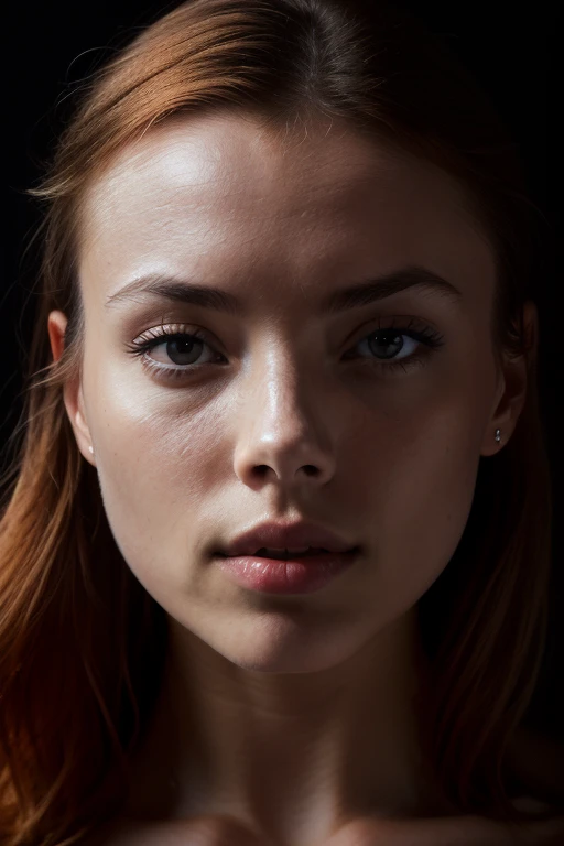 DEN_sophie_la_sage,
(headshot:1.2) portrait on a (plain black background:1.2), (headshot:1.2), (face focus:1.1), (facing the camera:1.2), Head in the centre, (eye contact:1.3), (intense stare:1.1), mouth open, (facing straightforward:1.2), (forward facing:1.1), Head, face, Head focus, Head tilted down, looking slightly up at the camera,
bokeh, f1.4, 40mm, photorealistic, raw, 8k, textured skin, skin pores, intricate details <lora:epi_noiseoffset2:1>, epiCRealism