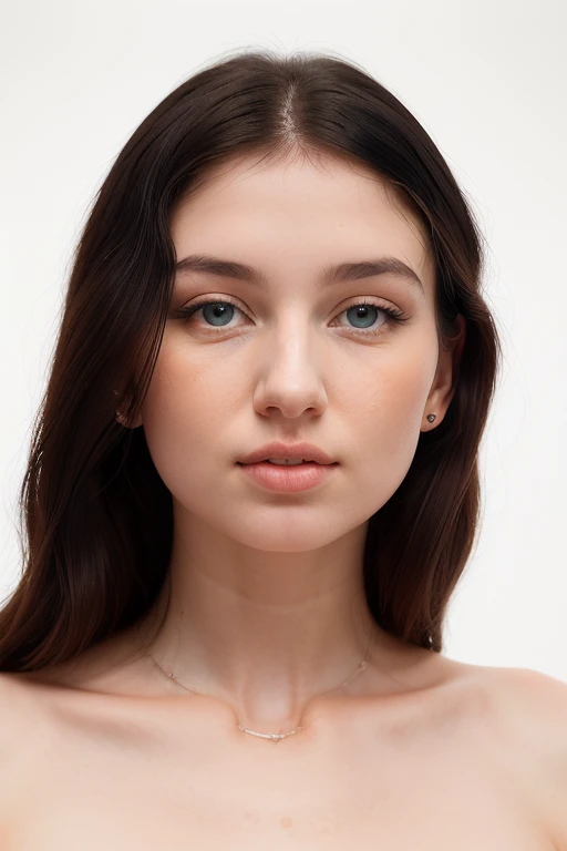 Con esta misma fotografia quiero que crees una influencer para redes sociales. Esta mujer esta tomando un cafe en una bar de lujo, con un buzo gris. Her body is that of a 25-year-old girl with large breasts and green eyes.