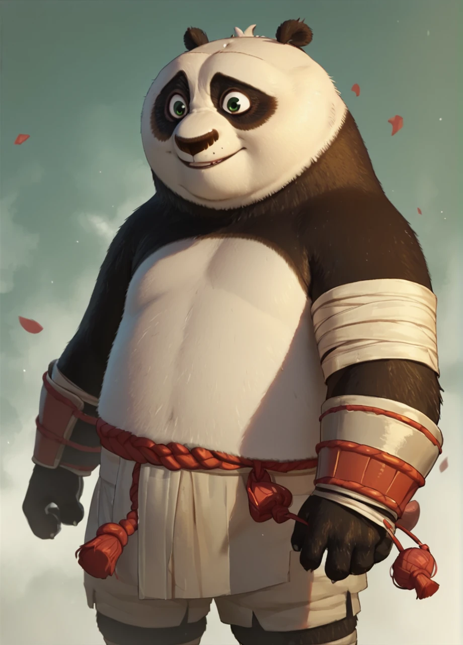 score_9, score_8_up, score_7_up, score_6_up, score_5_up, score_4_up, PO panda , samurai armor, KFP1,  <lora:po_kfp1:1>