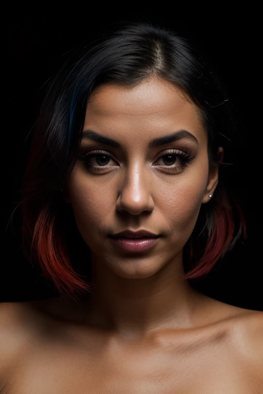 DEN_roxie_sinner,
((headshot:1.1) portrait on a plain black background, (headshot:1.2), face focus, intricate (beautiful eyes:1.2), (wide open eyes:1.1), Big eyes, clean photo, circle lighting, high contrast:1.2),
bokeh, f1.4, 40mm, photorealistic, raw, 8k, textured skin, skin pores, intricate details <lora:epi_noiseoffset2:1>, epiCRealism