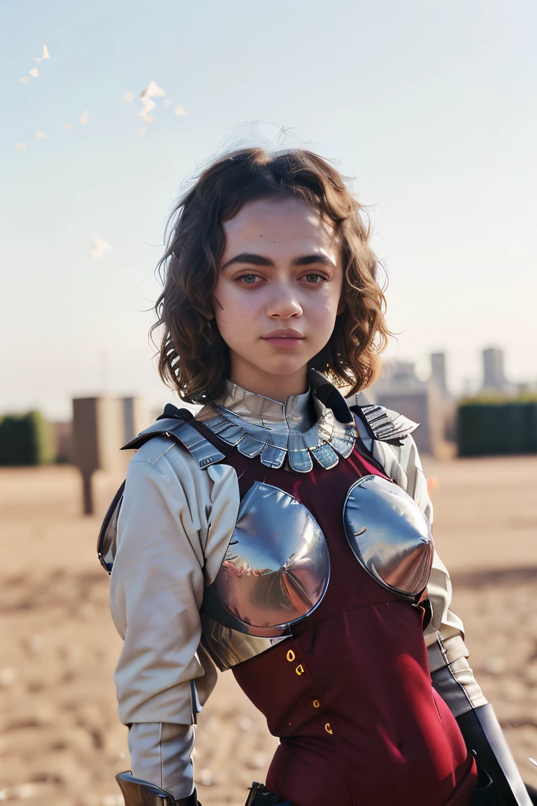 tv_Solomiya_Maievska_M,, , , wearing full plate armor, in a battlefield, windblown hair, smudges, dirt, windblown hair,, 8k resolution, highres, high detail, sharp focus, detailed skin, 8k uhd,